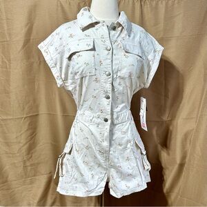 Celebrity Pink Floral Cargo Romper